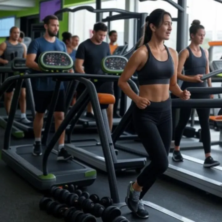 Dynamiczna scena treningu z wykorzystaniem sprzętu fitness Sportivyx