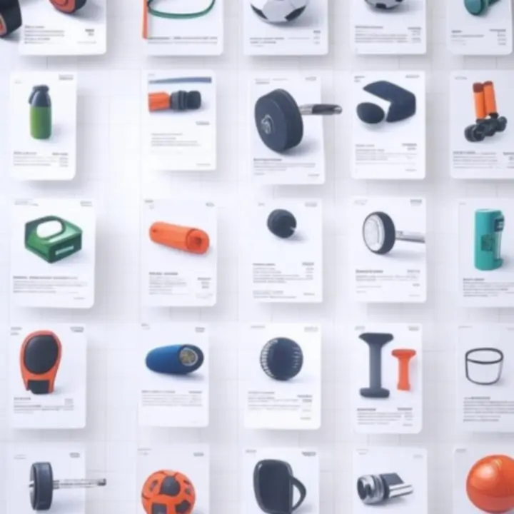 Siatka wyników wyszukiwania sprzętu sportowego w Sportivyx